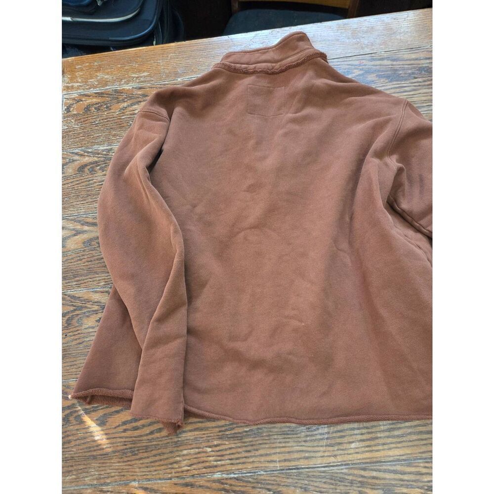 Frank & Eileen Triple Fleece Patrick Popover Henley in  Brown Size Large - Picture 5 of 5